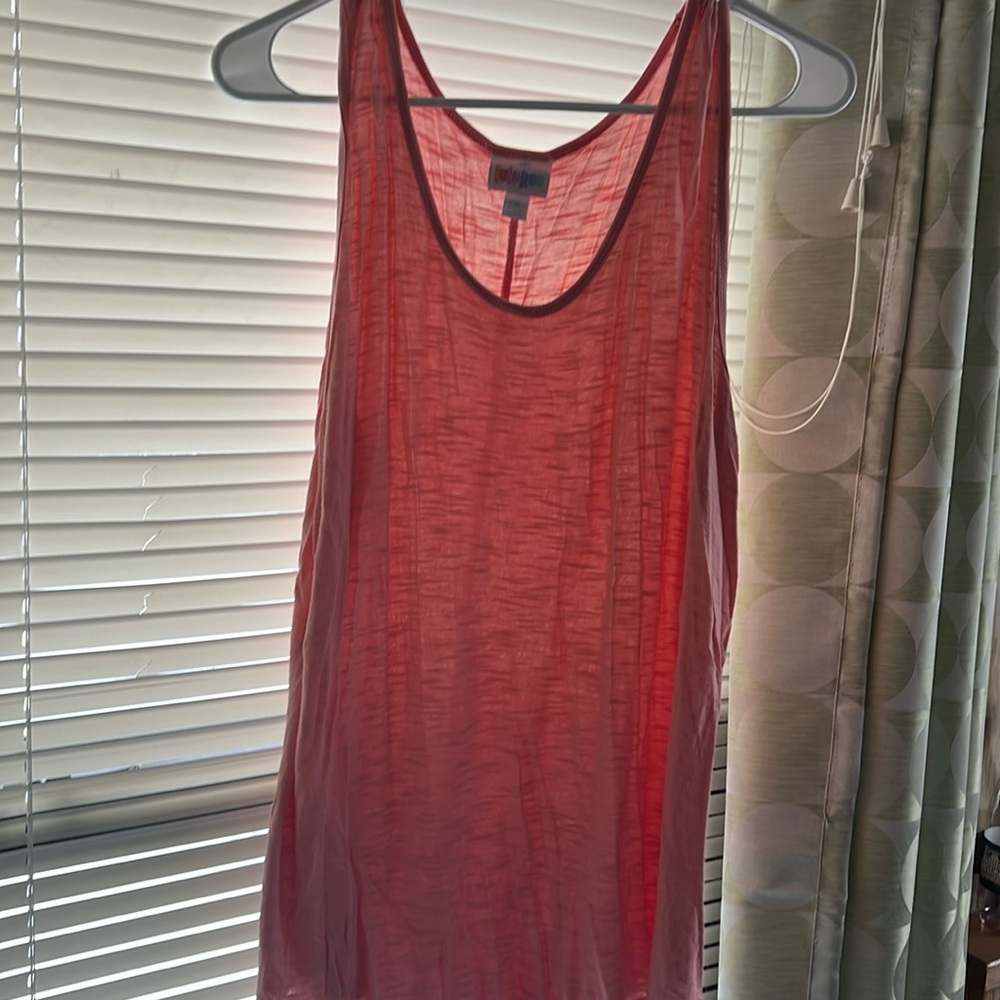 Lularoe peachy pink tank top size 2XL